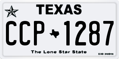 TX license plate CCP1287