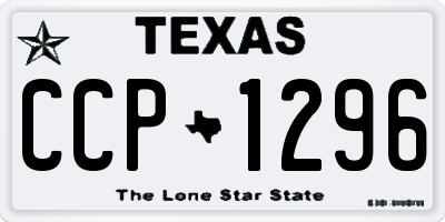 TX license plate CCP1296