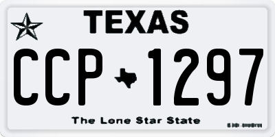 TX license plate CCP1297