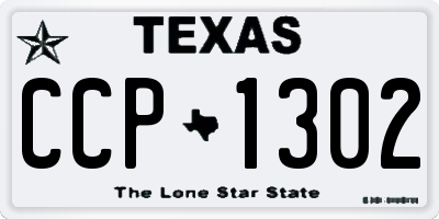 TX license plate CCP1302