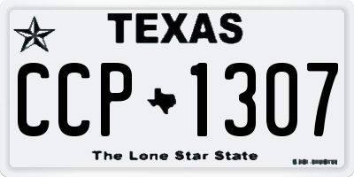 TX license plate CCP1307