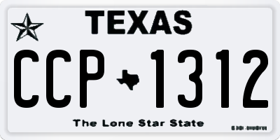 TX license plate CCP1312