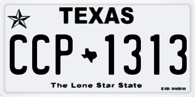 TX license plate CCP1313
