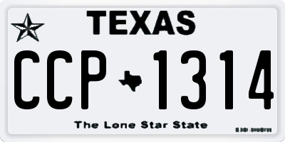TX license plate CCP1314