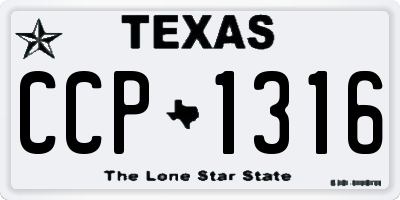 TX license plate CCP1316