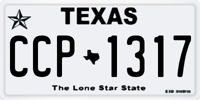 TX license plate CCP1317