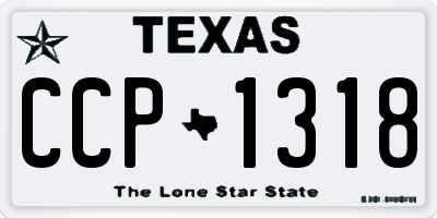 TX license plate CCP1318