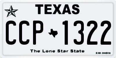 TX license plate CCP1322