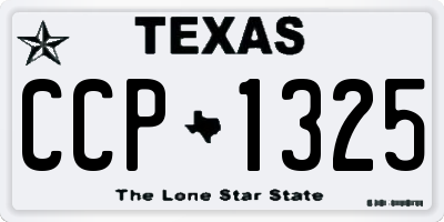 TX license plate CCP1325