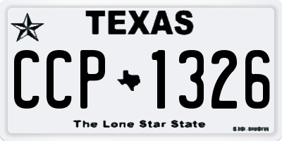 TX license plate CCP1326