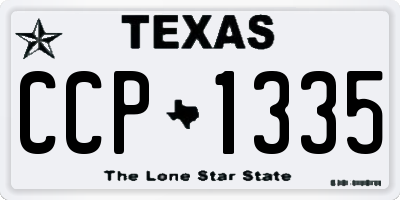 TX license plate CCP1335