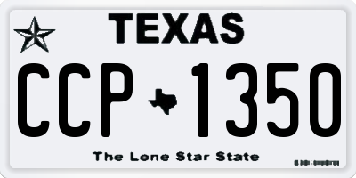TX license plate CCP1350
