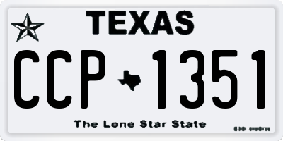 TX license plate CCP1351