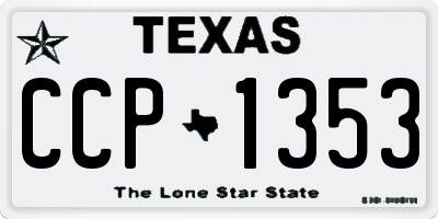TX license plate CCP1353