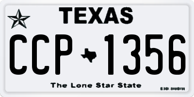 TX license plate CCP1356