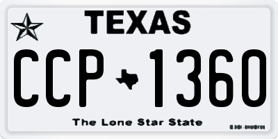 TX license plate CCP1360