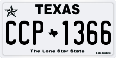 TX license plate CCP1366