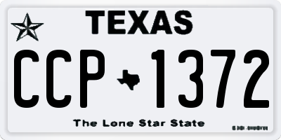 TX license plate CCP1372