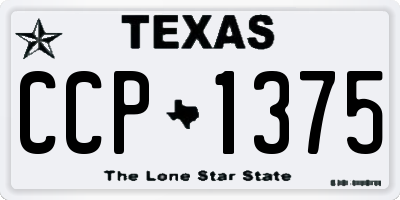 TX license plate CCP1375