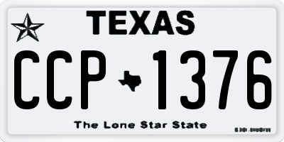 TX license plate CCP1376