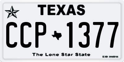 TX license plate CCP1377