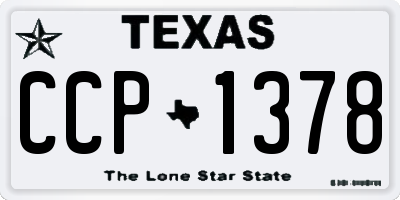 TX license plate CCP1378