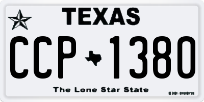 TX license plate CCP1380