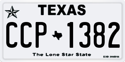 TX license plate CCP1382