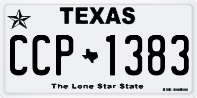 TX license plate CCP1383