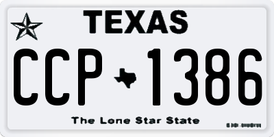 TX license plate CCP1386