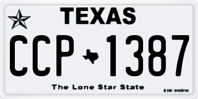 TX license plate CCP1387