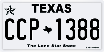 TX license plate CCP1388