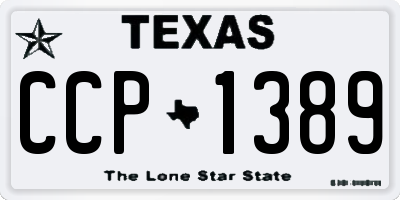 TX license plate CCP1389