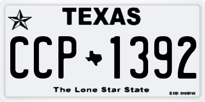 TX license plate CCP1392