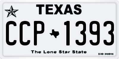 TX license plate CCP1393