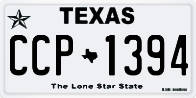 TX license plate CCP1394