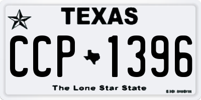 TX license plate CCP1396