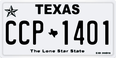 TX license plate CCP1401