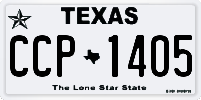 TX license plate CCP1405