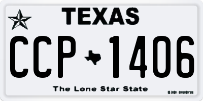 TX license plate CCP1406