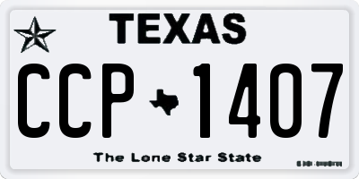 TX license plate CCP1407