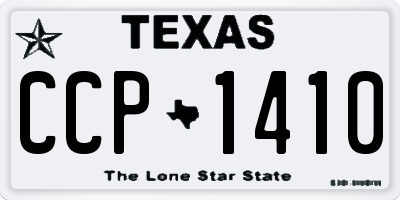 TX license plate CCP1410