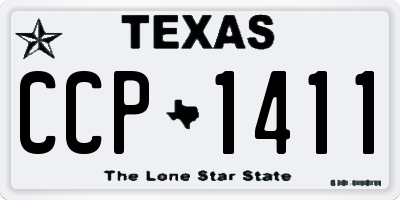 TX license plate CCP1411