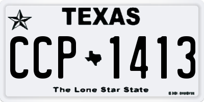 TX license plate CCP1413