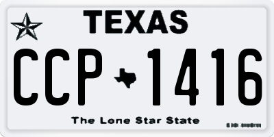 TX license plate CCP1416