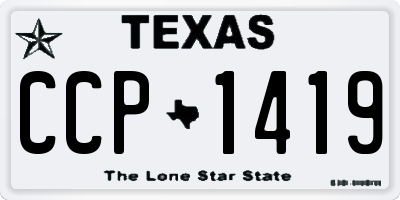 TX license plate CCP1419