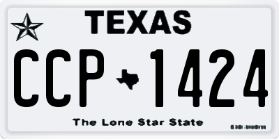 TX license plate CCP1424