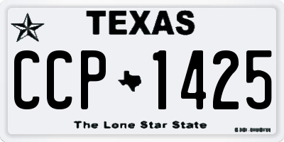 TX license plate CCP1425
