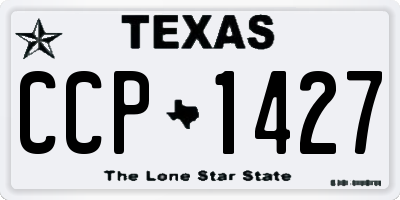 TX license plate CCP1427