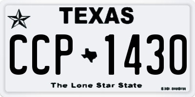 TX license plate CCP1430